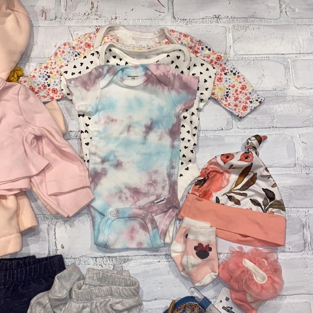 Babygirl 0/3m romper onesie pants bundle!!